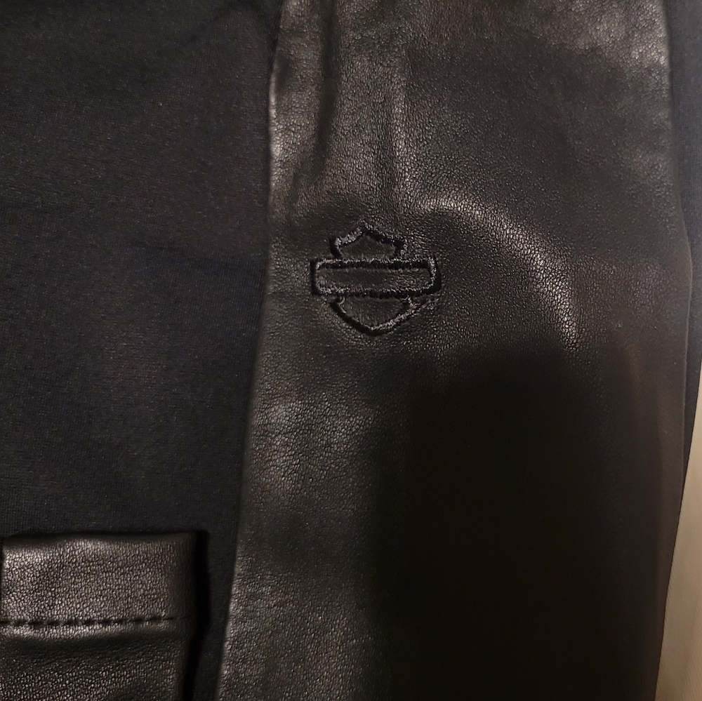 Harley Davidson Leggings Strech- Leather trim S - Picture 6 of 6